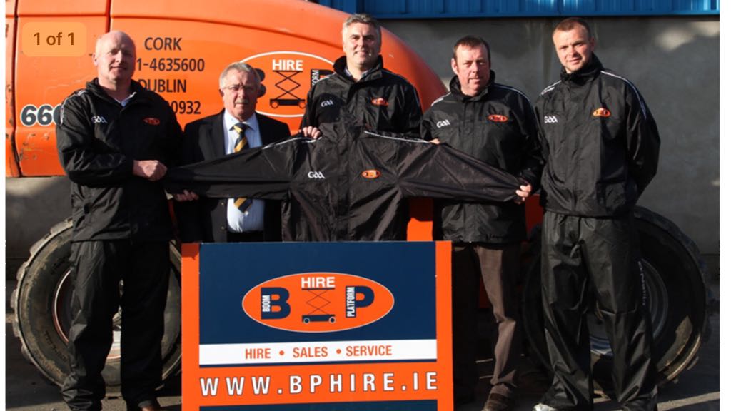 Proud Sponsors of Wicklow GAA - Martin Colema, Feargal Donoghue and the Boom and Platform Team
